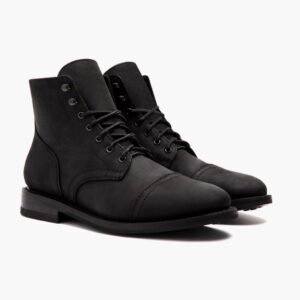 import placeholder for mens captain lace up boot black matte 30617404
