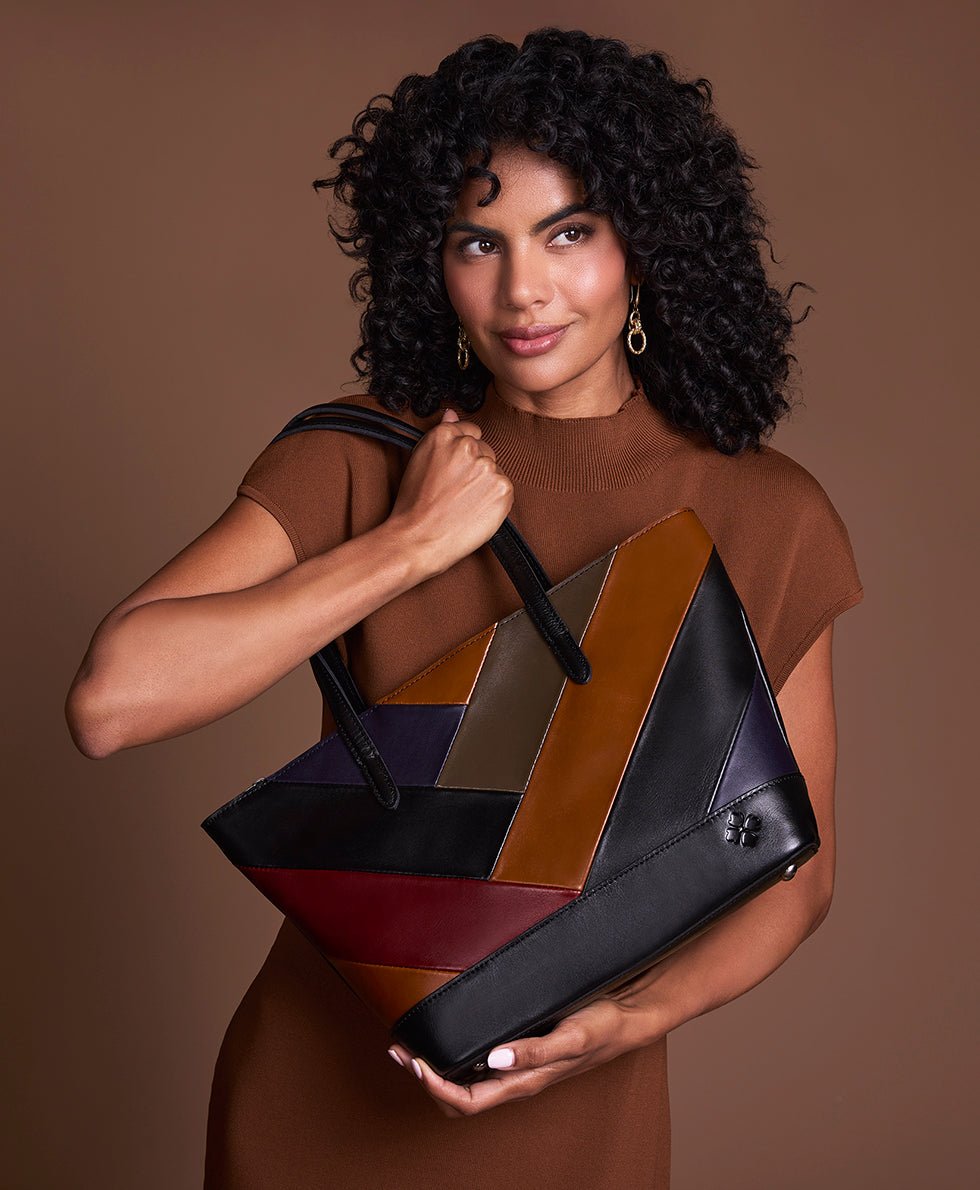 verzi tote retro colorblock