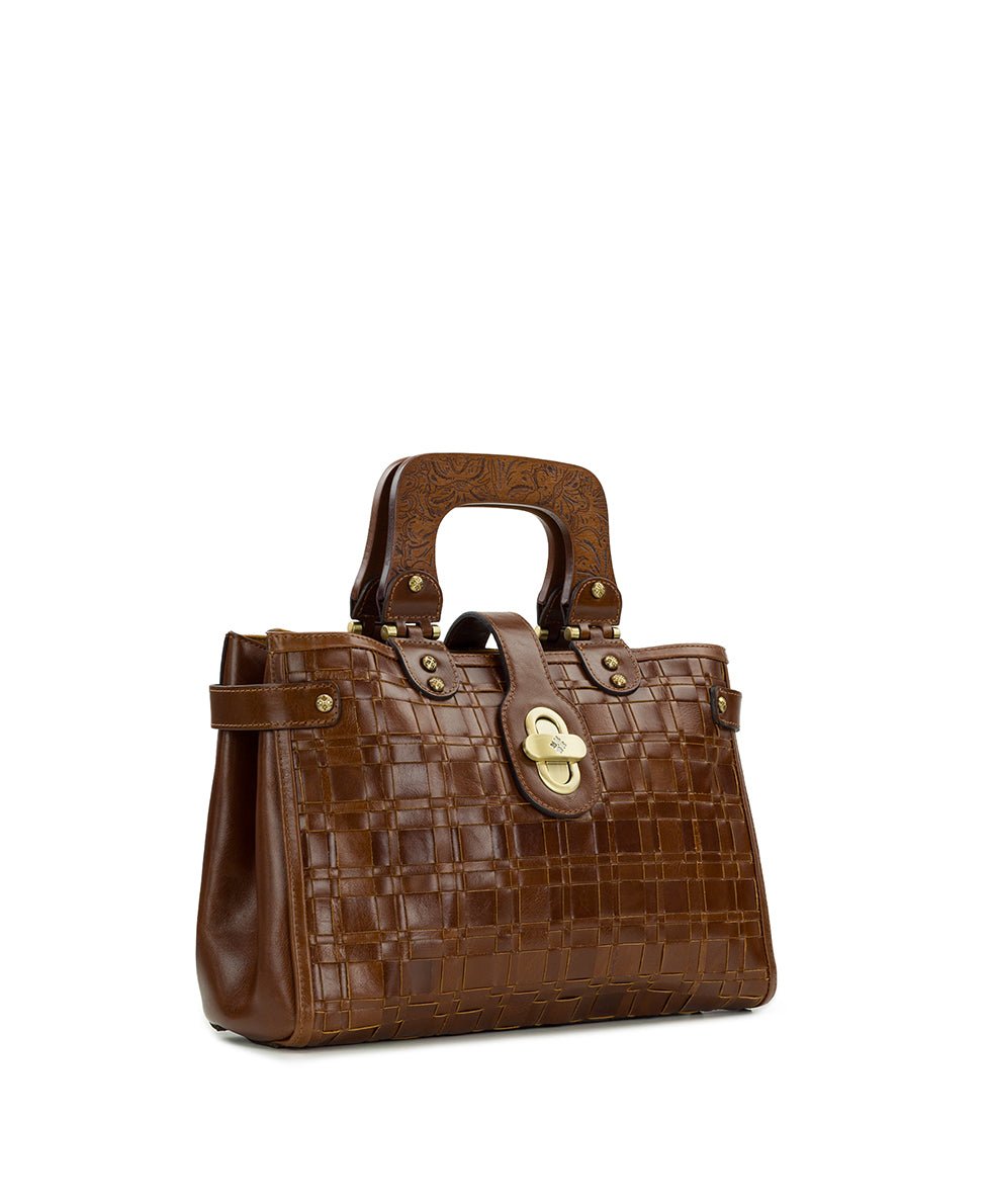 sancia woven satchel vintage distressed woven